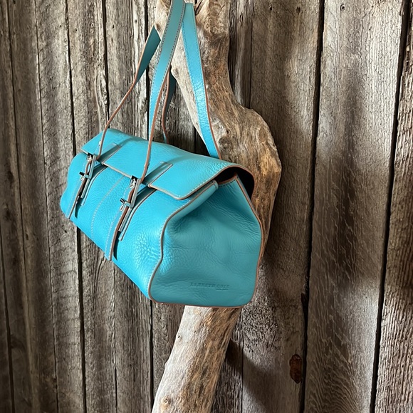 Kenneth Cole Turquoise Leather Handbag - Picture 2 of 12